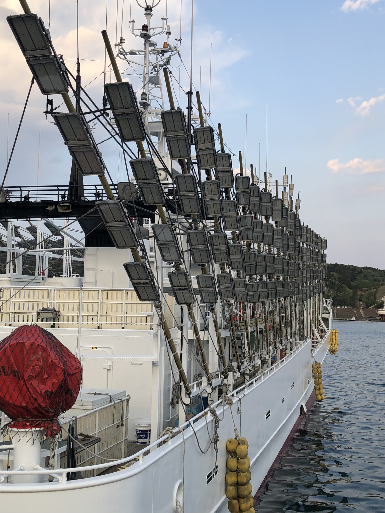 Fishing boats in Kesennuma harbour, Miyagi Prefecture