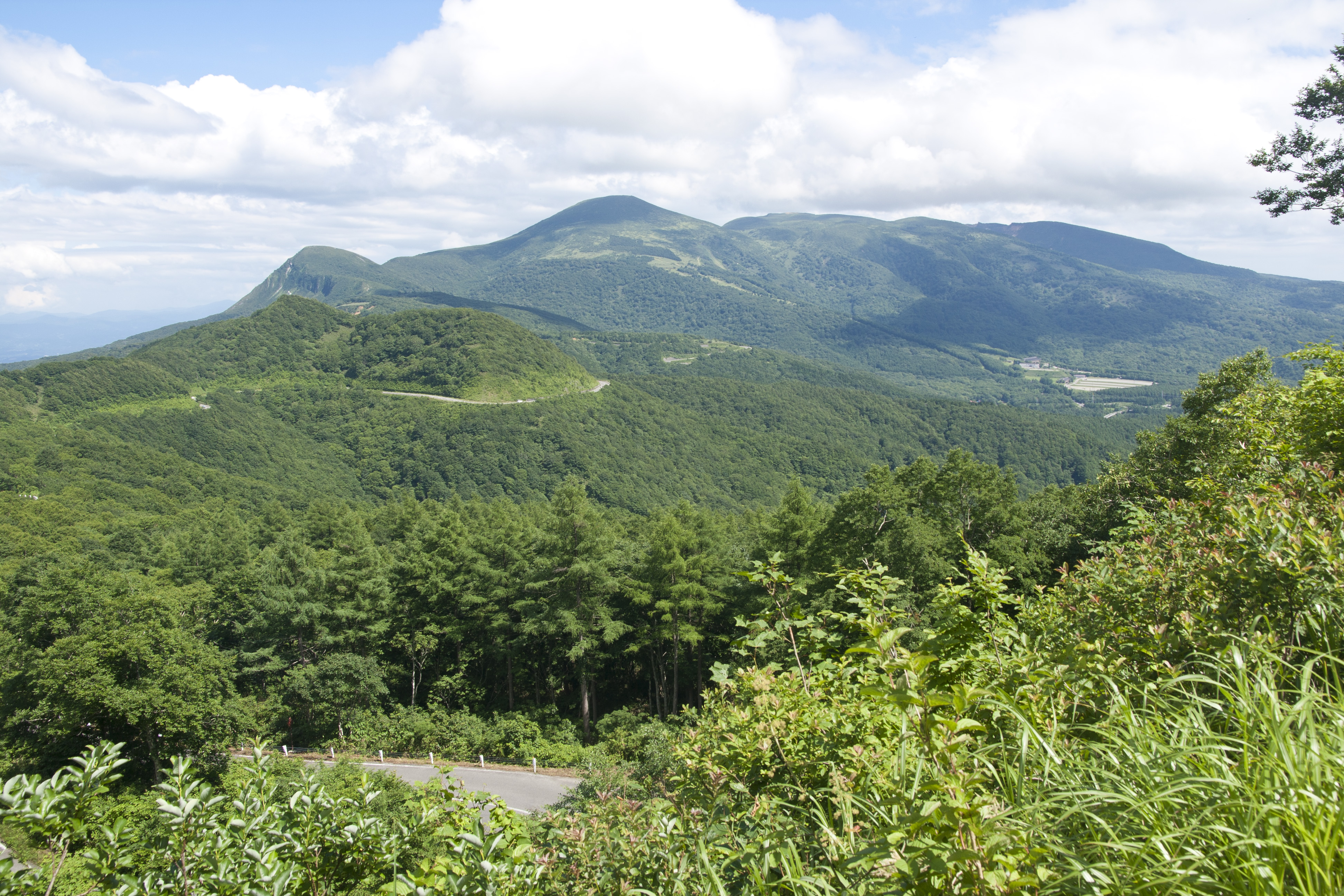 Adatara Mountains viewed from Bandai-Azuma Roadway Fukushima