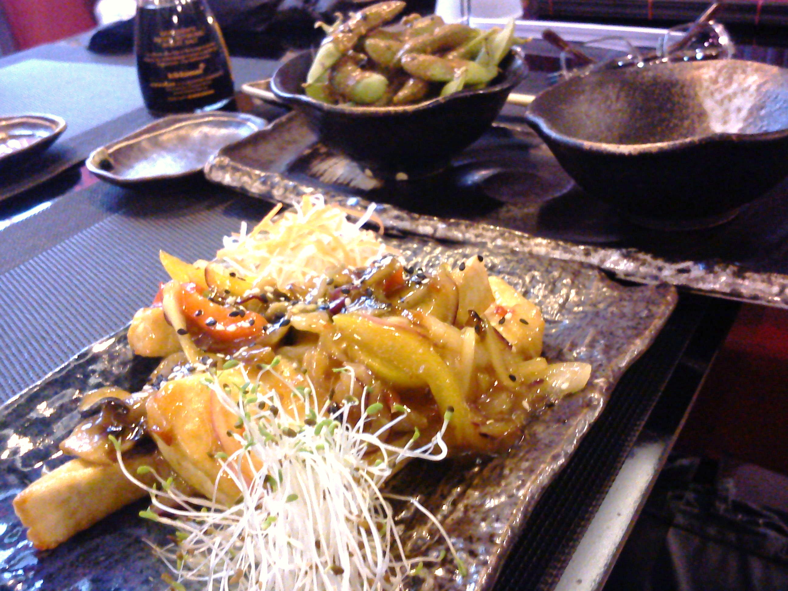 Agedashi tofu Japanese deep fried tofu dish in dashi broth