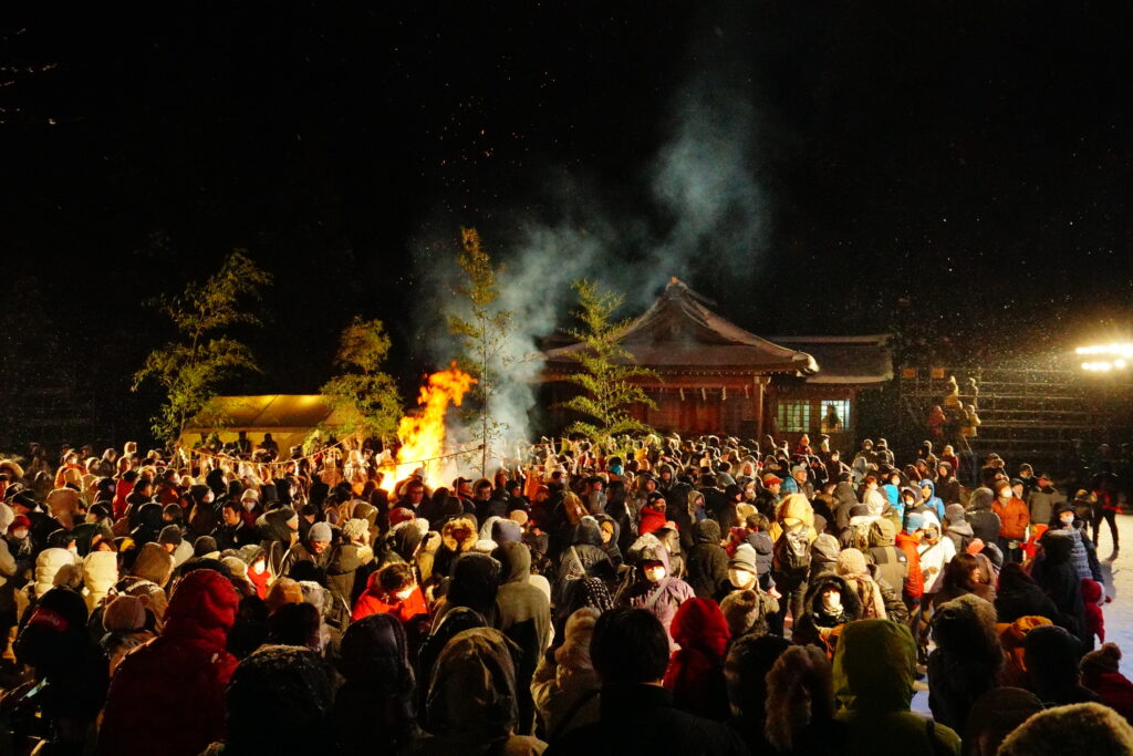Namahage Sedo Festival venue in Oga Peninsula, Akita
