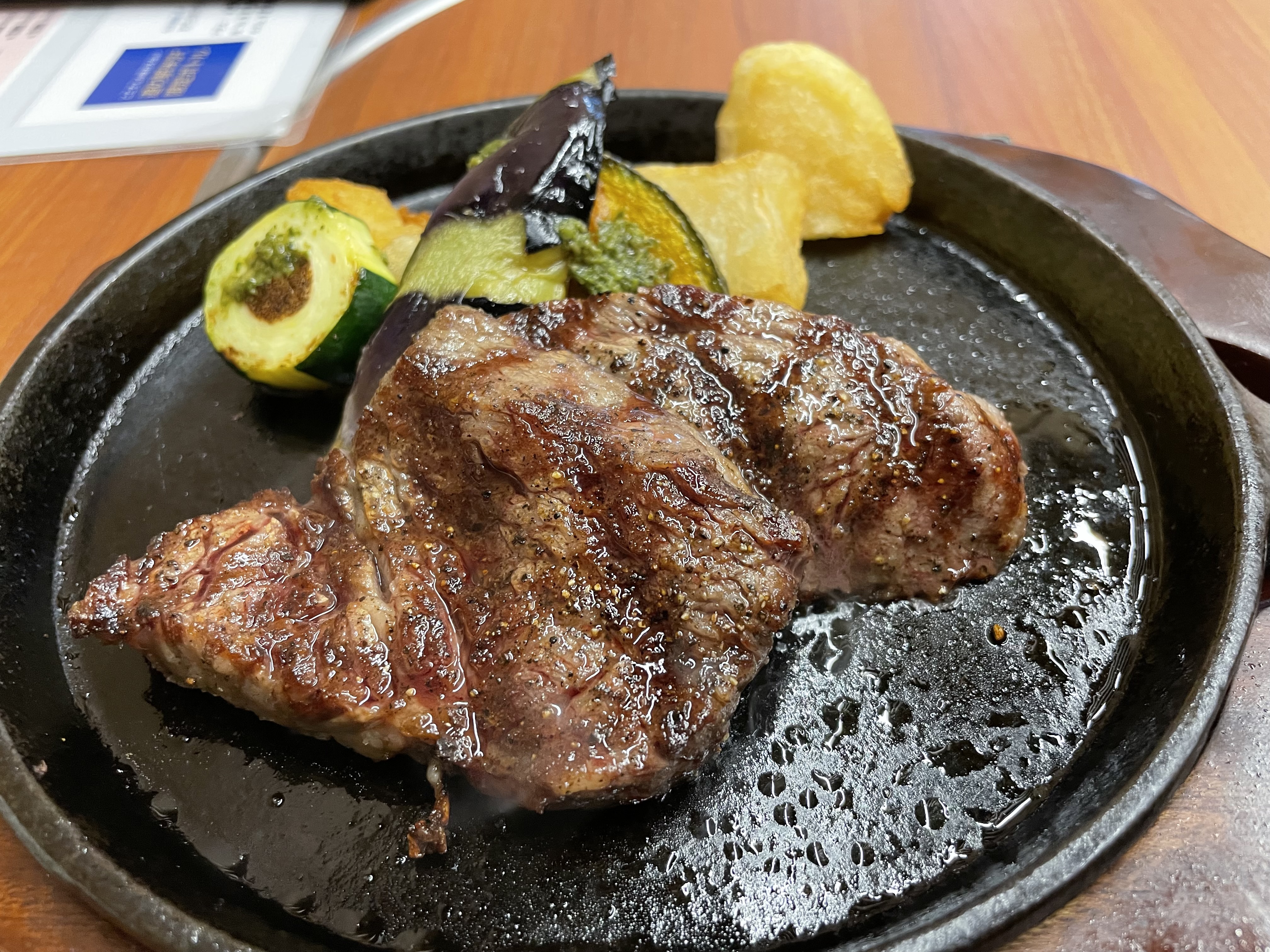 Yonezawa beef steak beautifully plated with a rich caramel sear