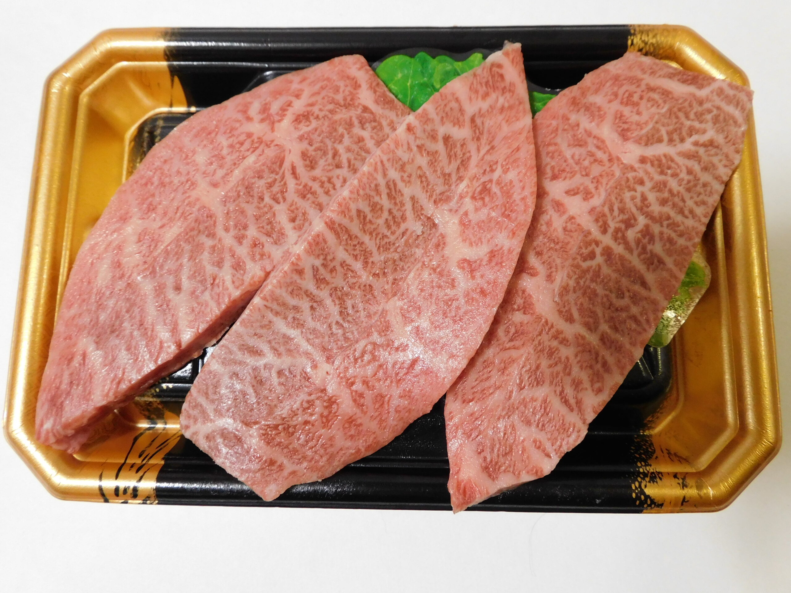 Yamagata wagyu beef sliced and ready for yakiniku grilling