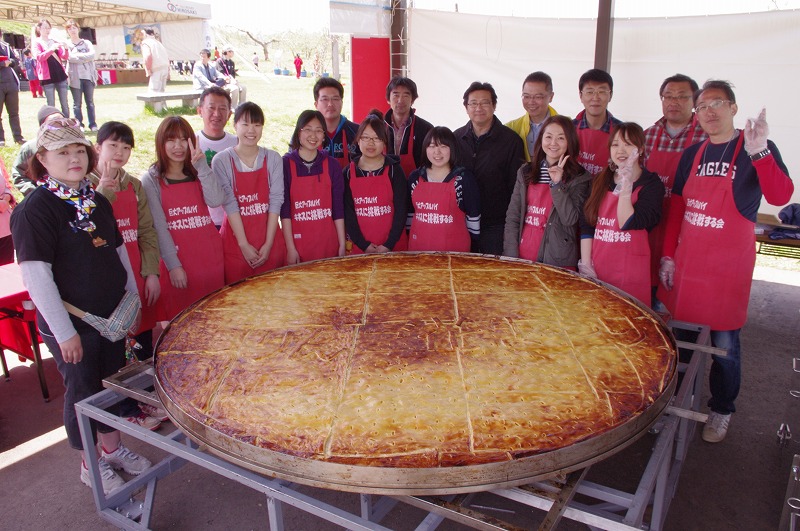 Fresh apple pie made with Aomori apples, a specialty of Hirosaki City