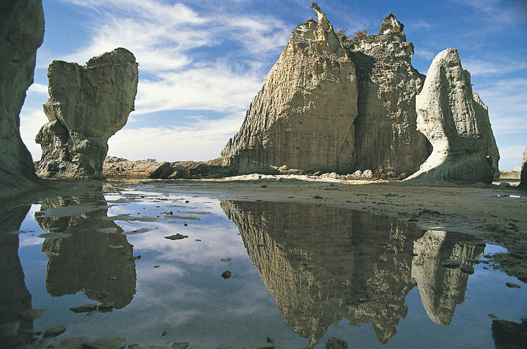 Hotokegaura sea stacks and boat tour on Shimokita Peninsula coast
