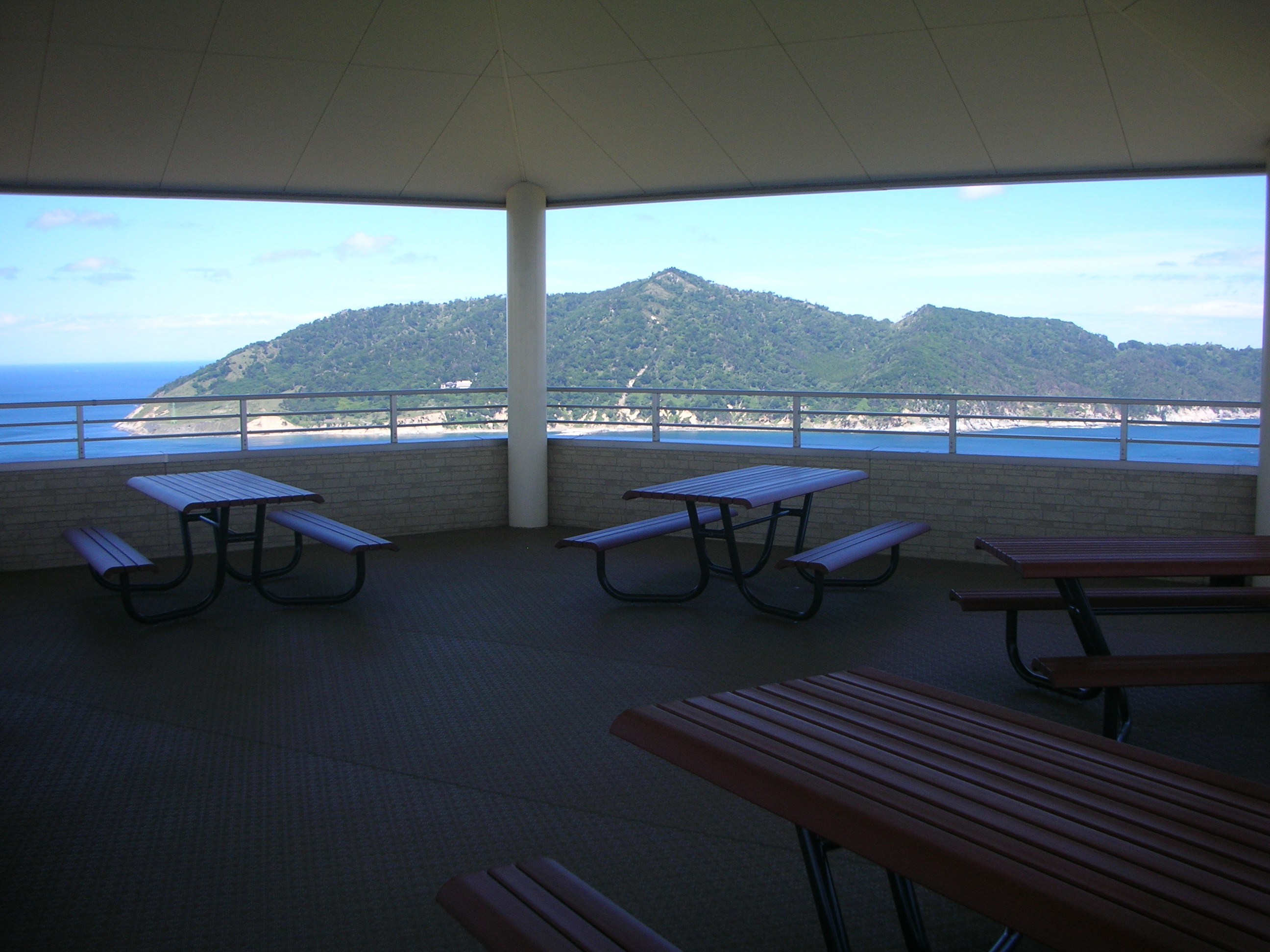 View from Kinkasan Island observatory over the Oshika Peninsula and Pacific Ocean