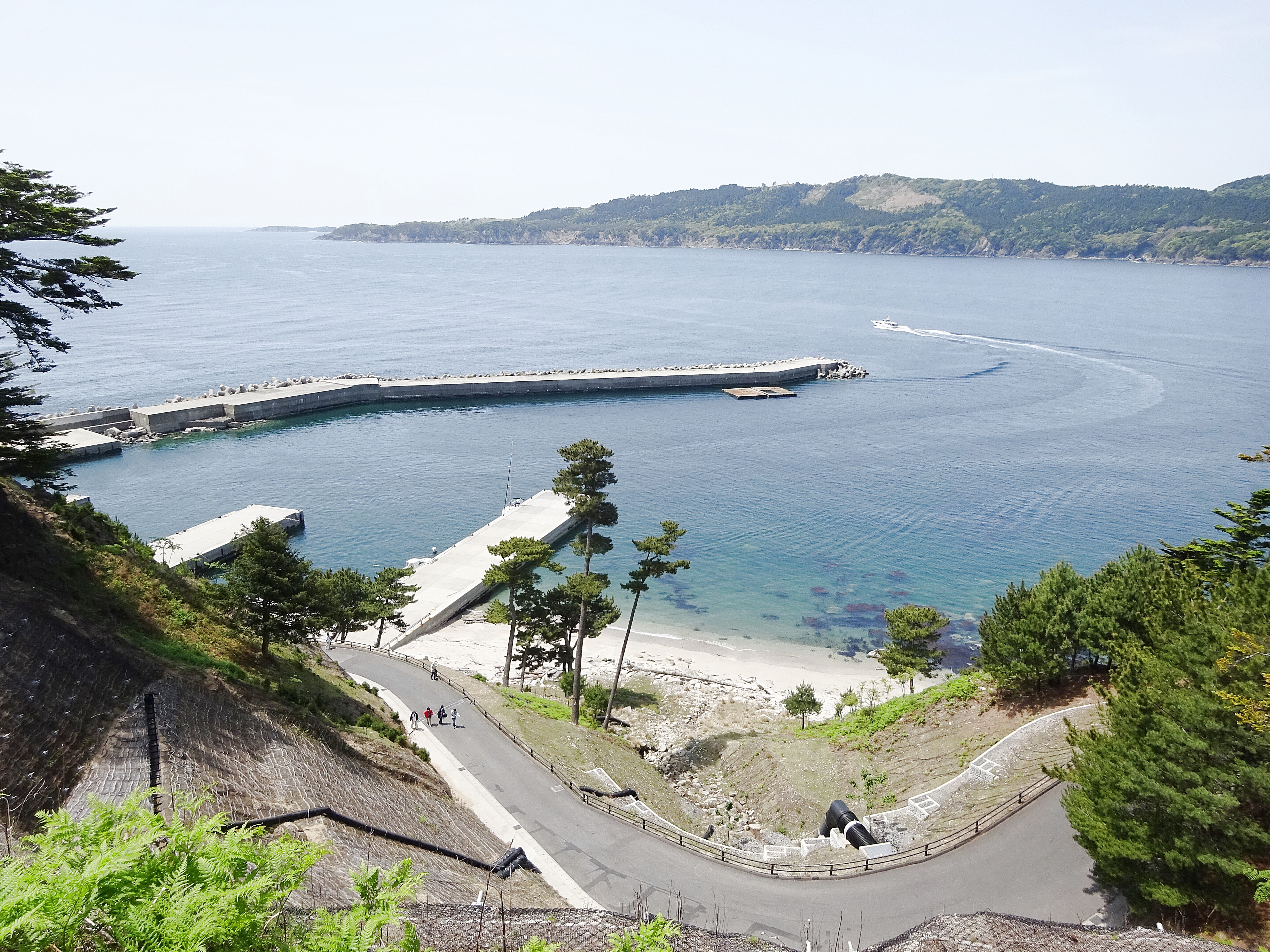 Kinkasan ferry port on the island, Oshika Peninsula, Miyagi