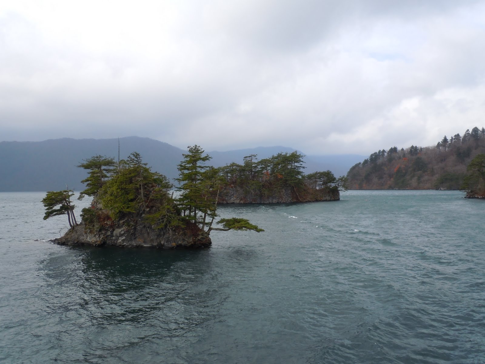 Lake Towada caldera lake panoramic view in Aomori Akita Tohoku Japan