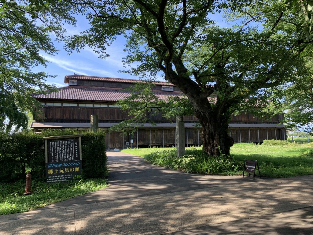 Matsugaoka Kaikon Memorial Hall in Tsuruoka, a historic Meiji-era building surrounded by the former silk cultivation fields