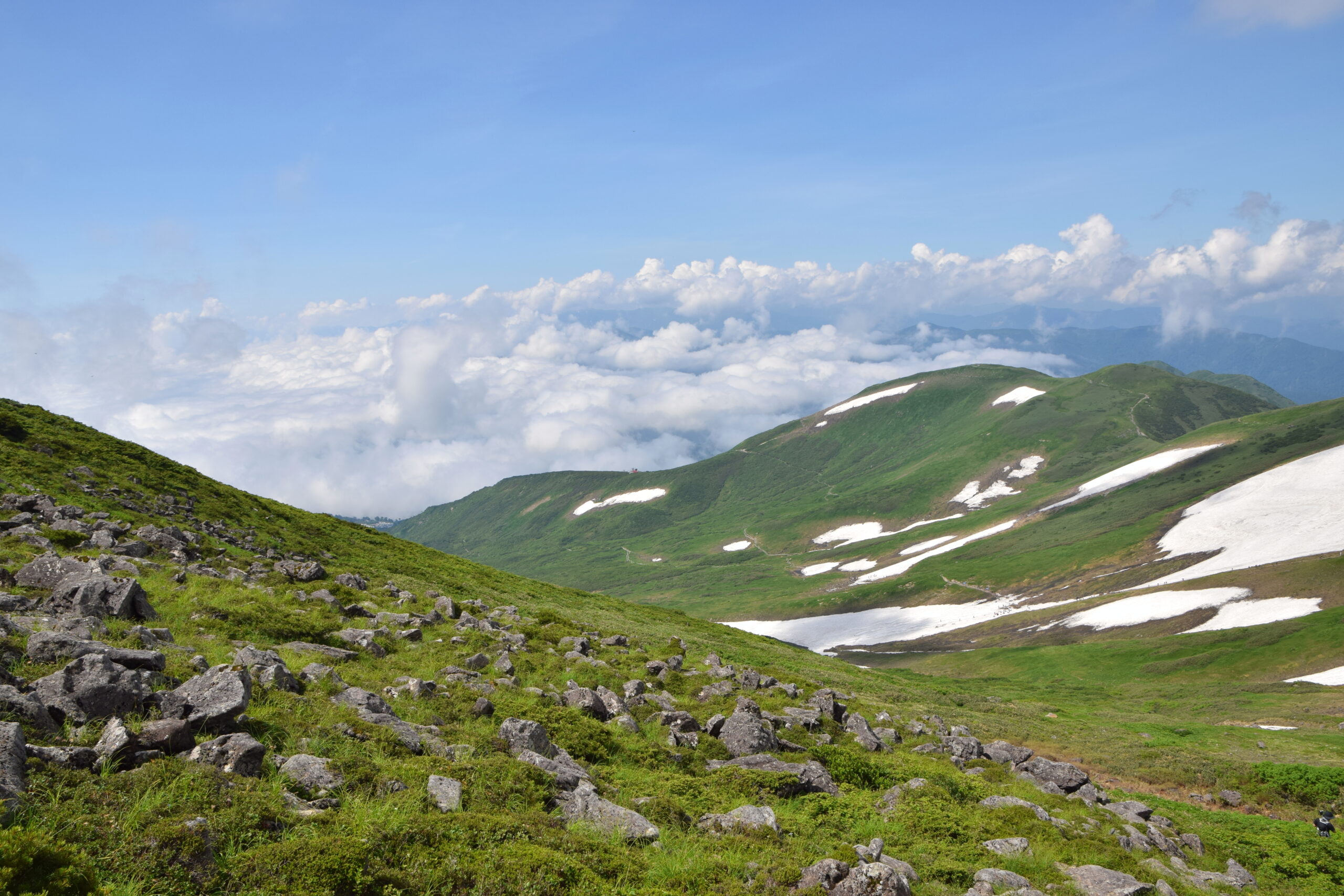 Mount Gassan peak in Yamagata with panoramic views