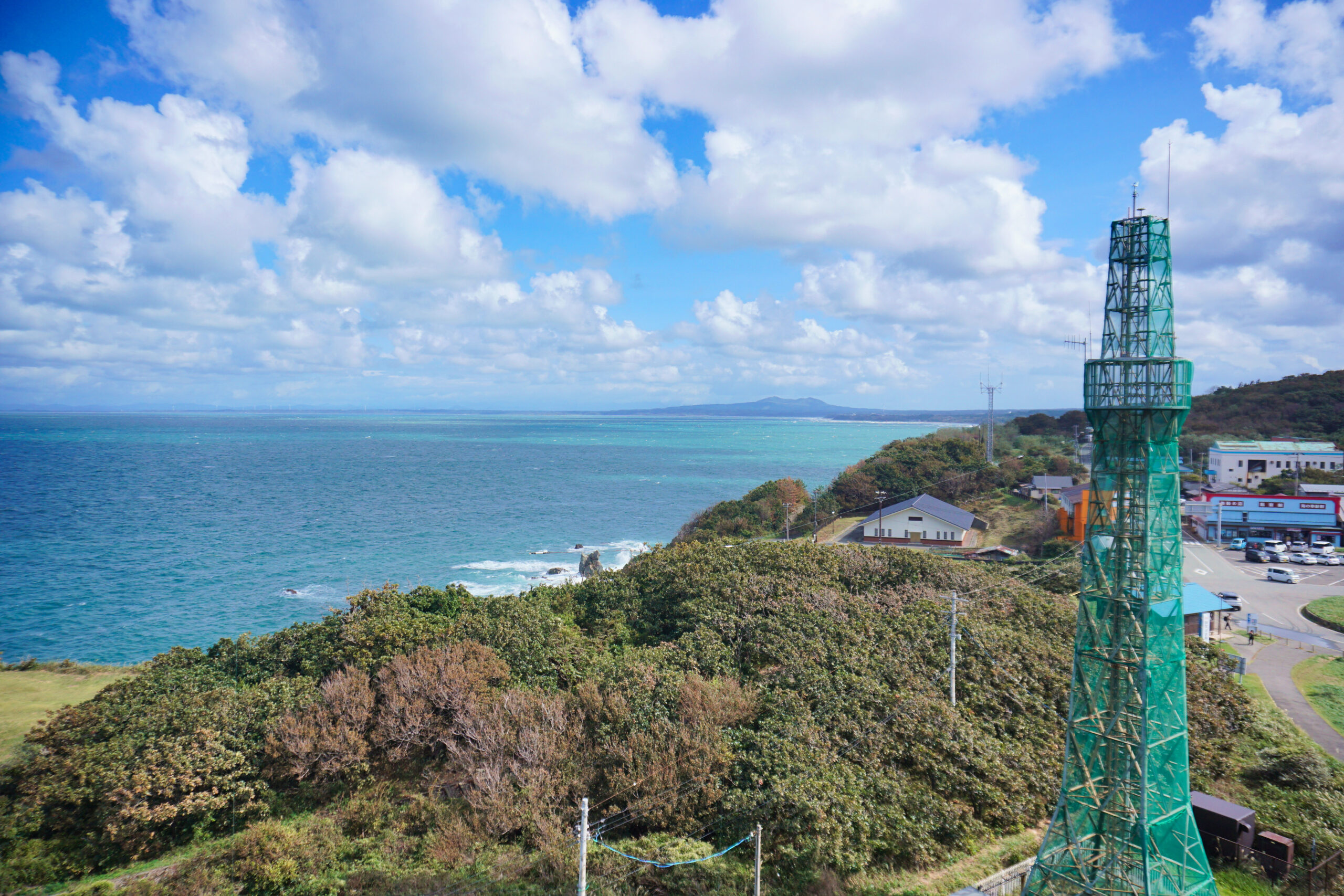 Sea view from atop Nyudozaki Lighthouse, Oga Peninsula
