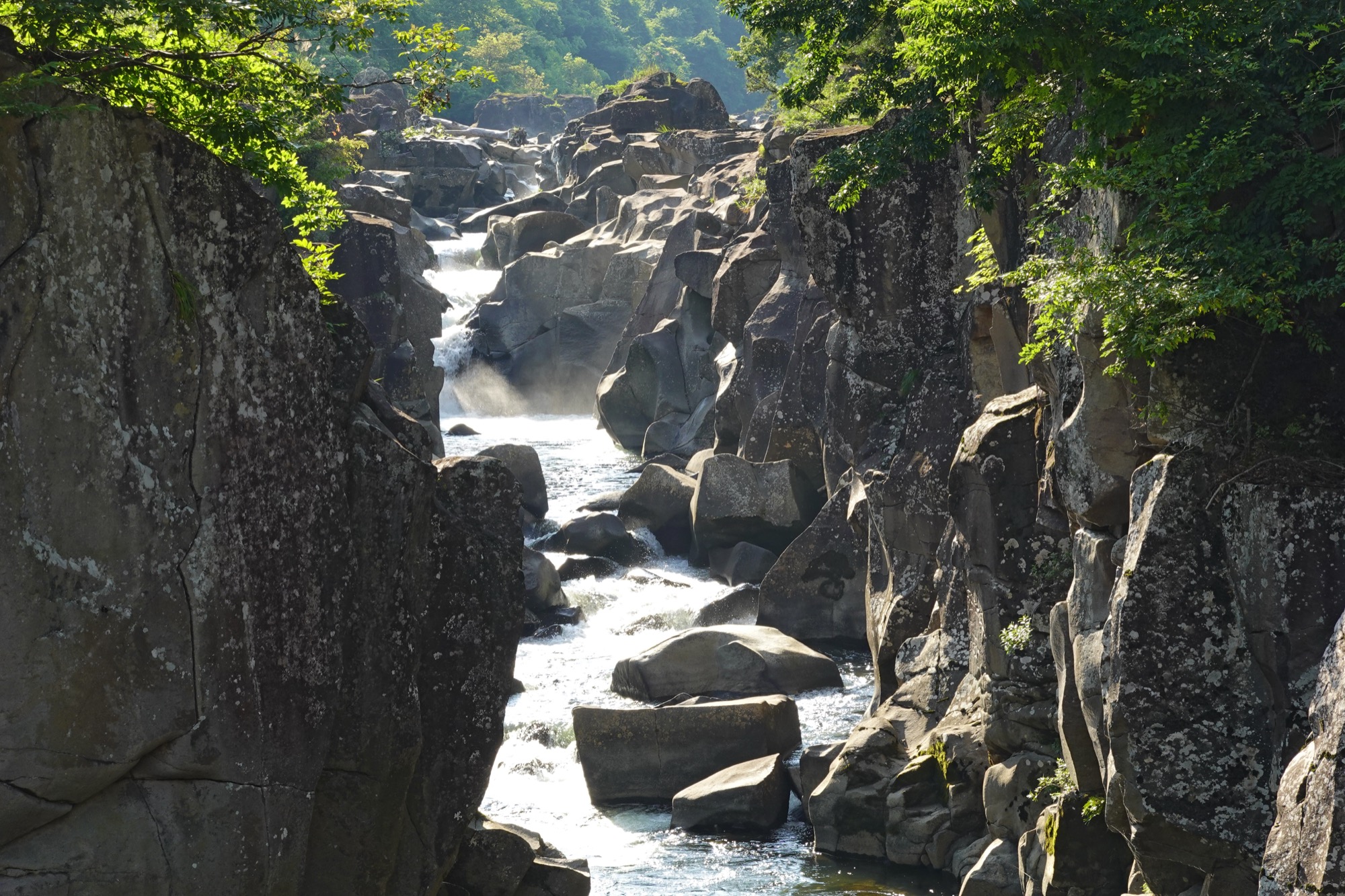 Aerial view of Genbikei Gorge, Ichinoseki, Iwate Prefecture