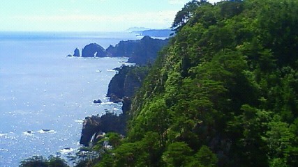 Kitayamazaki sea cliffs, Iwate, Sanriku Coast Japan