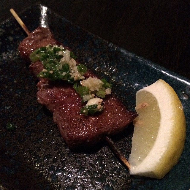 Gyutan beef tongue with green onion sauce negi