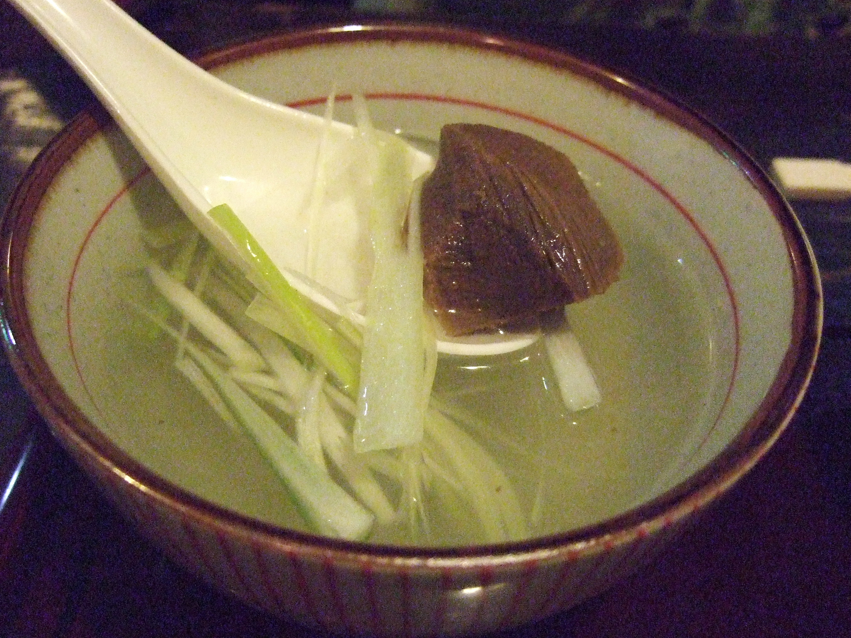 Oxtail tail soup beef broth Sendai gyutan accompaniment