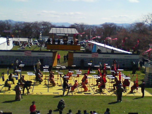 Tendo ningen shogi human chess festival historical performance Yamagata