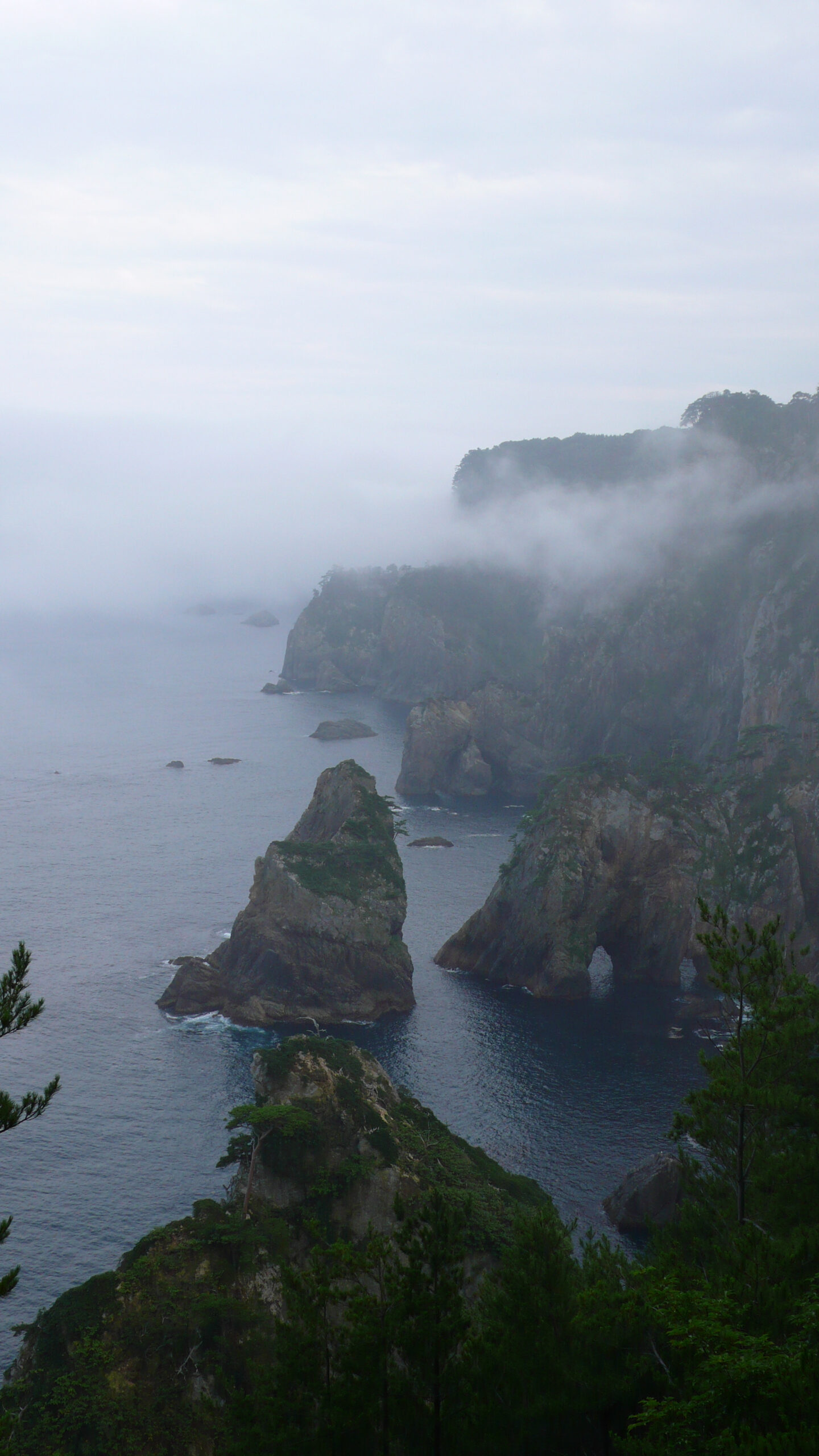 Kitayamazaki sea cliffs, Iwate - dramatic 200-meter coastal cliffs on the Sanriku Rias Coast
