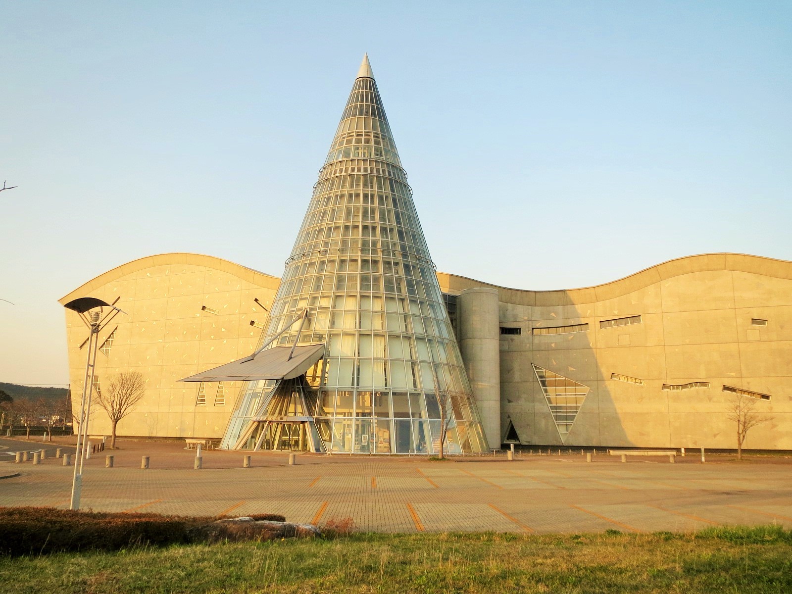 Amber Hall cultural center exterior in Kuji, Iwate, Japan