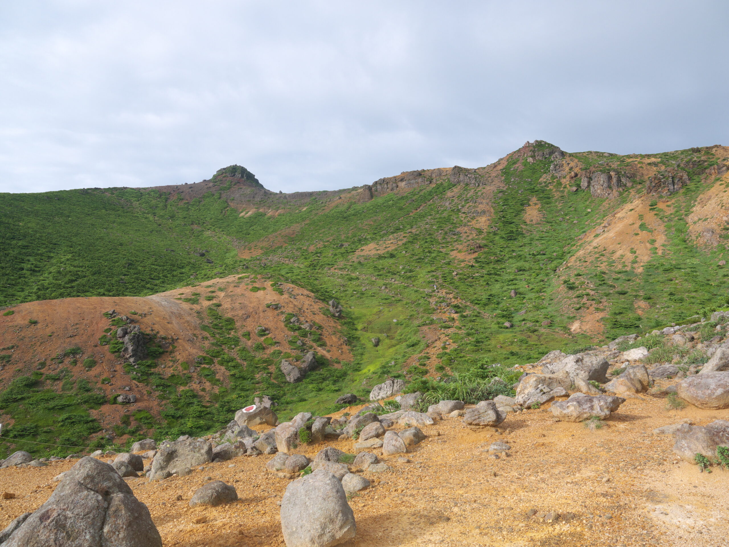 Mount Adatara rising above the countryside near Nihonmatsu, Fukushima Prefecture