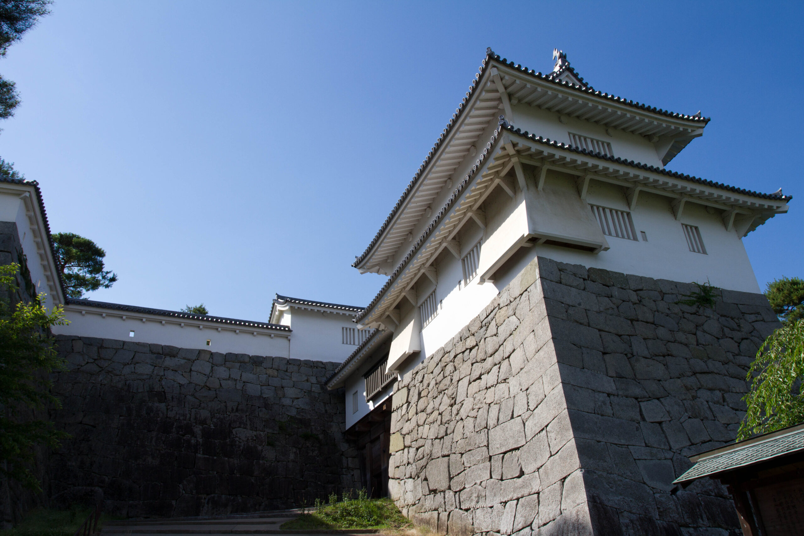 The restored wooden Minowa Gate at Nihonmatsu Castle in Fukushima