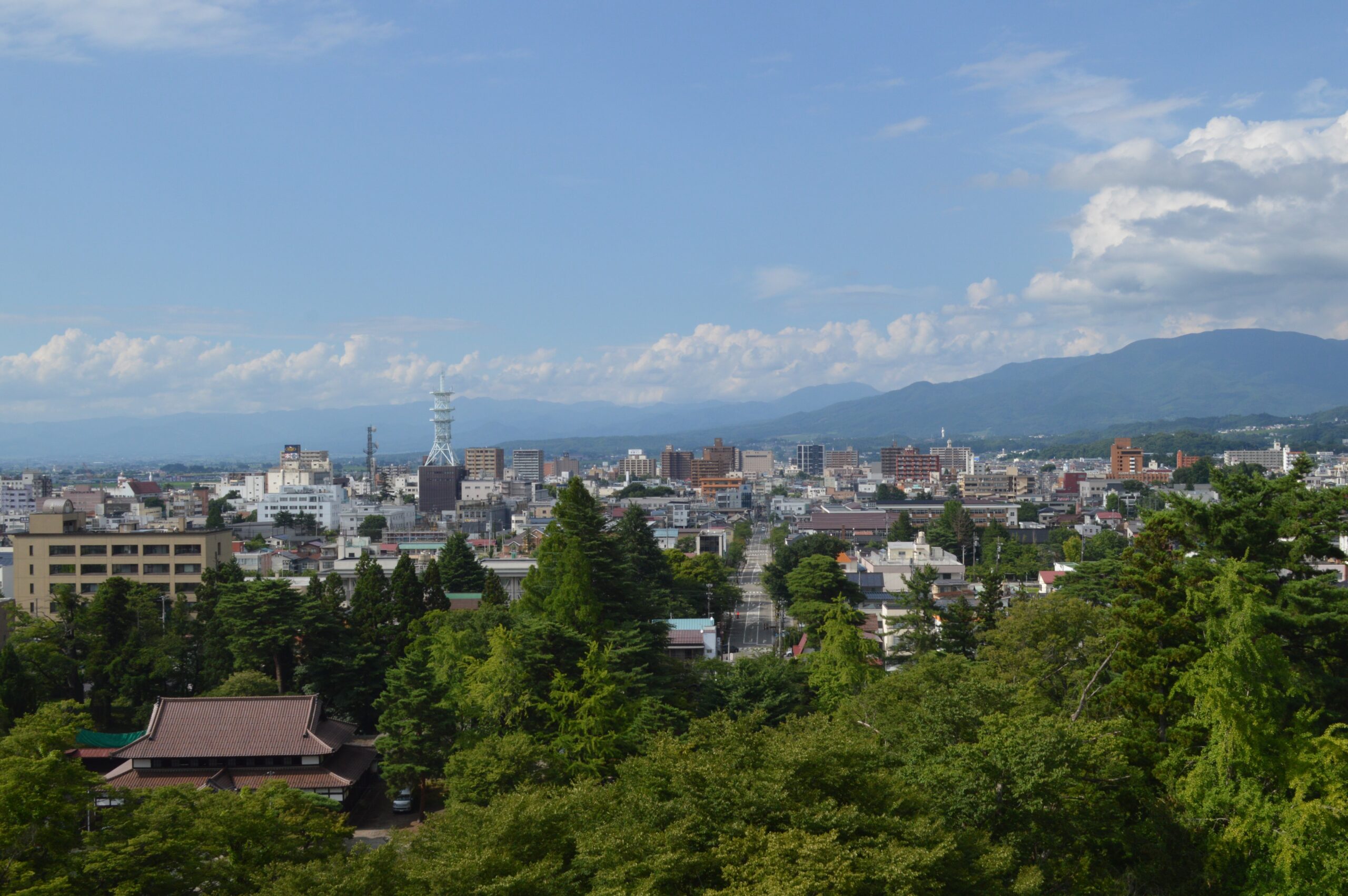 Historic samurai-era townscape street in Aizuwakamatsu, Fukushima